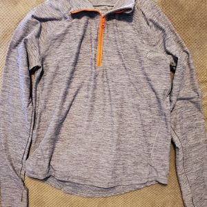 Girls Activewear jacket XL gray orange